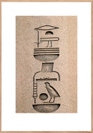 Plakat med detalje fra 'den egyptiske obelisk', Istanbul, Tyrkiet