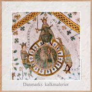 Plakat med kalkmaleriet 'Livets Hjul' fra Birkerød Kirke, Danmark