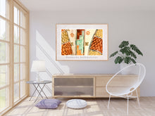 Indlæs billede til gallerivisning Plakat med kalkmaleri med geometrisk mønster fra Vester Broby Kirke, Danamrk
