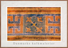 Indlæs billede til gallerivisning Plakat med kalkmaleri med geometrisk mønster fra Vester Broby Kirke, Danmark
