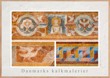 Indlæs billede til gallerivisning Plakat med flere kalkmalerier med romanske mønstre, Danmark
