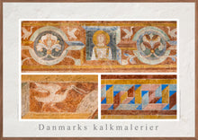 Indlæs billede til gallerivisning Plakat med flere kalkmalerier med romanske mønstre, Danmark
