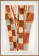 Plakat med gotisk kalkmaleri fra Vester Broby Kirke, Danmark