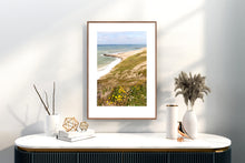 Indlæs billede til gallerivisning Plakat med høfterne ud fra stranden ved Bovbjerg Fyr, Danmark
