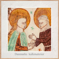 Plakat med kalkmaleriet 'Besøgelsen' fra Elmelunde Kirke, Danmark