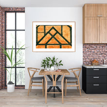 Indlæs billede til gallerivisning Plakat med gult hus med bindingsværk
