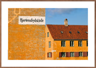 Plakat med gule huse i Nyboder, København
