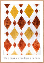 Indlæs billede til gallerivisning Plakat med kalkmaleri med romansk mønster fra Tybjerg Kirke, Danmark
