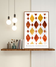 Indlæs billede til gallerivisning Plakat med kalkmaleri med romansk mønster fra Tybjerg Kirke, Danmark
